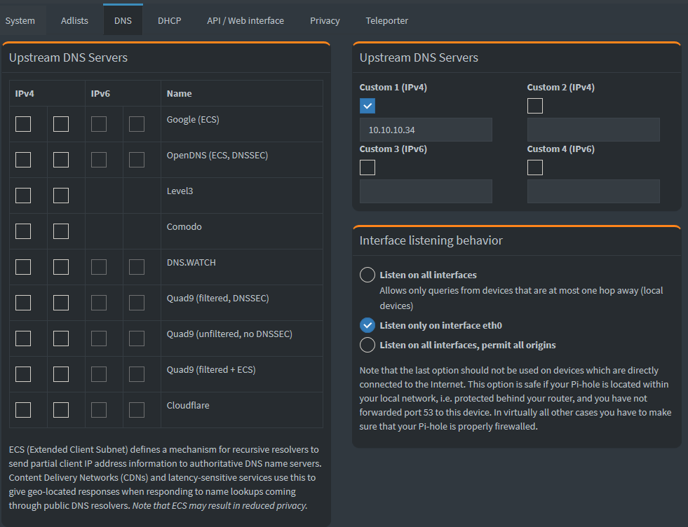 changement des serveurs DNS