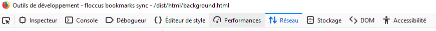 Activer l'onglet Réseau du debugger Firefox