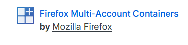 Firefox Multi-Account Containers