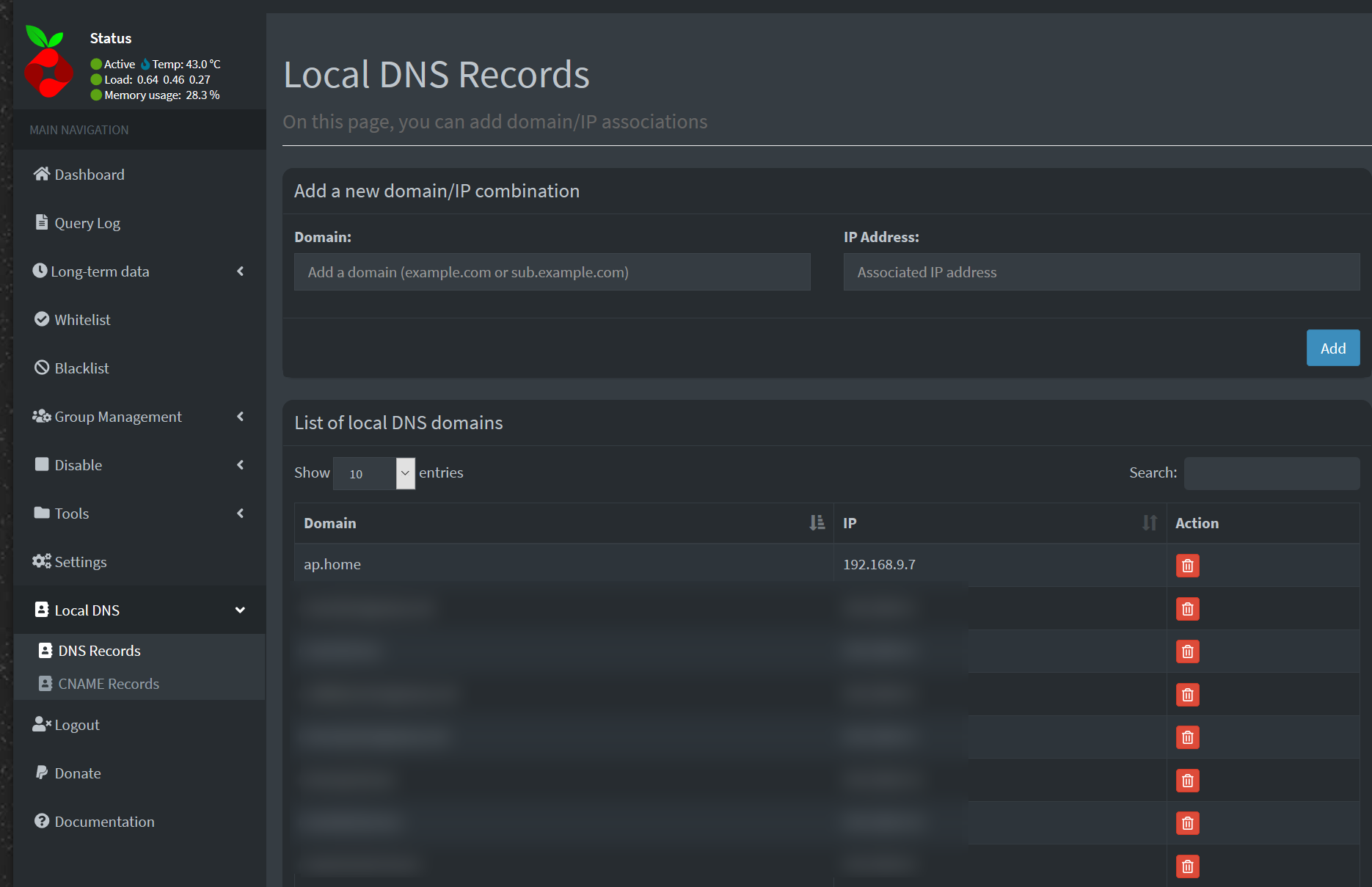 résolution dns locaux avec Pihole