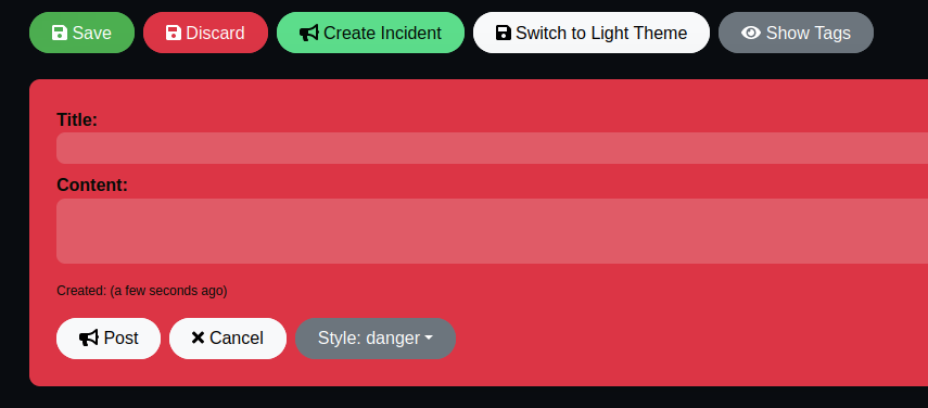 création incident uptime-kuma