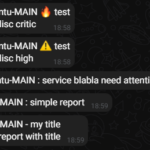 notification telegram envoyée par serveur Debian