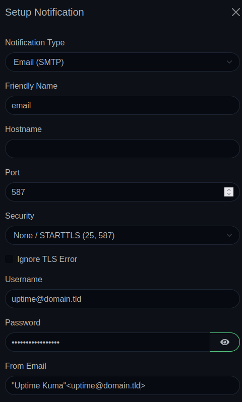 notification uptime-kuma