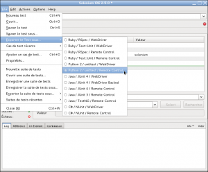 enregistrement de test selenium